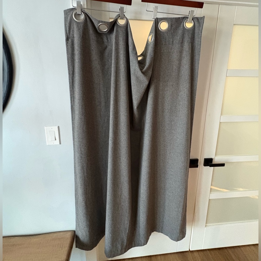 West Elm Charcoal Drapes wool blend, set of 2